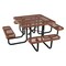 Vestil Square Picnic Table, Brown, Expandable Metal, 80.5 in L PT-MX-ST-46-BN - alternate 2